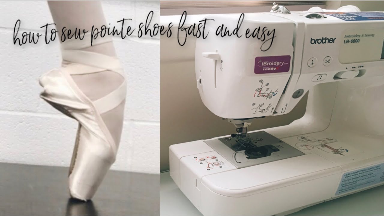 how to sew pointe shoes on a sewing machine + how to sew a loop