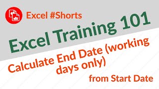 Calculate End Date | Working Days from Start Date  - Excel #Shorts screenshot 3