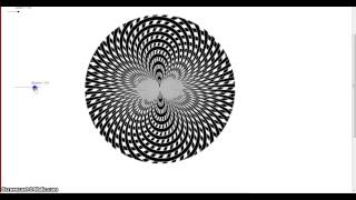 Moire effect in rotation (Math art with Geogebra)