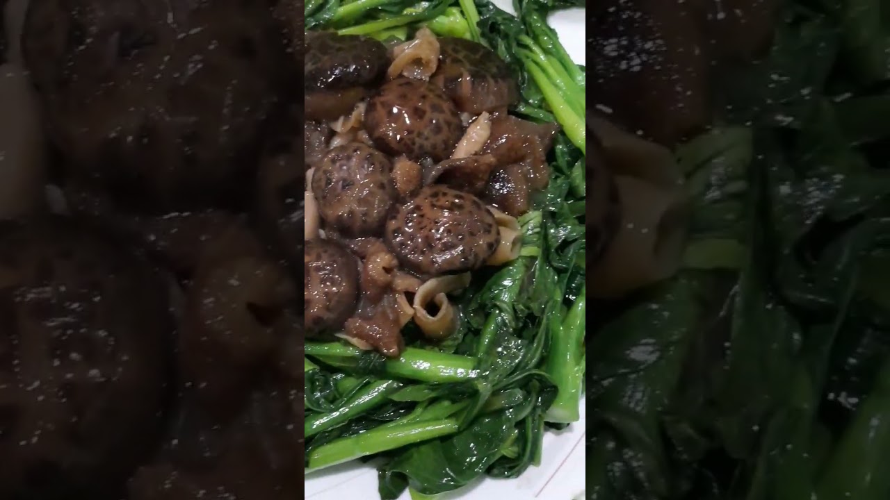 stir fry choi sam braised mushroom & see cucumber 