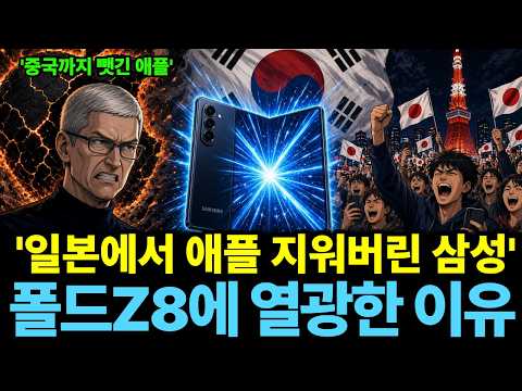 "갤럭시폰에 삼성 로고를 지우고 팔았던 일본" 폴드Z8 품절대란  미국, 중국까지 대박났다. 지금 애플이 폴드8 앞에서 절망하는 진짜 이유!?
