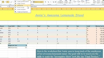Excel Home Tab, Part 1