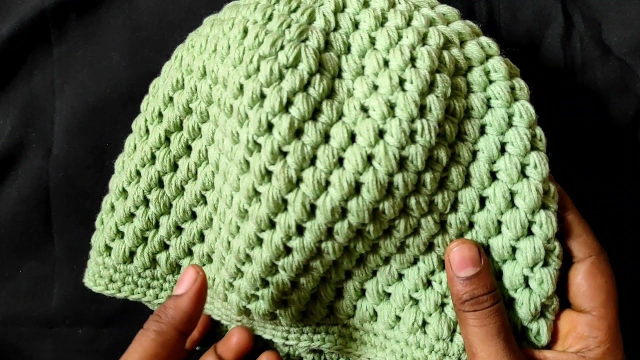 Easy Crochet Beanie using Puff Stitch - Beginners in Tamil