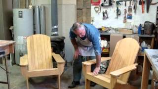 Adirondack Chair size go to www.steviestore.com, Adirondack chair ready to assemble, wood outdoor furniture.