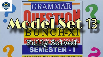 Class XI • Sem - 1 • MCQ Series • Model Set - 13 • Duff & Dutt Question Bunch Solution