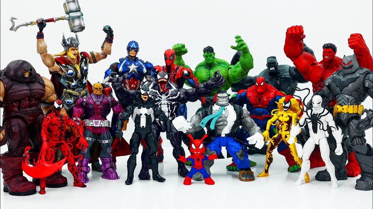 Power Rangers & Marvel Avengers Toys Pretend Play | Spider Man Transform  Hulk Smash Venom Collection - YouTube