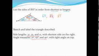 Ordering a triangle's sides by length using angles