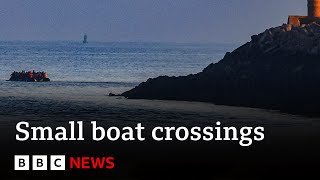 Number of small boats crossing Channel down, officials say | BBC News