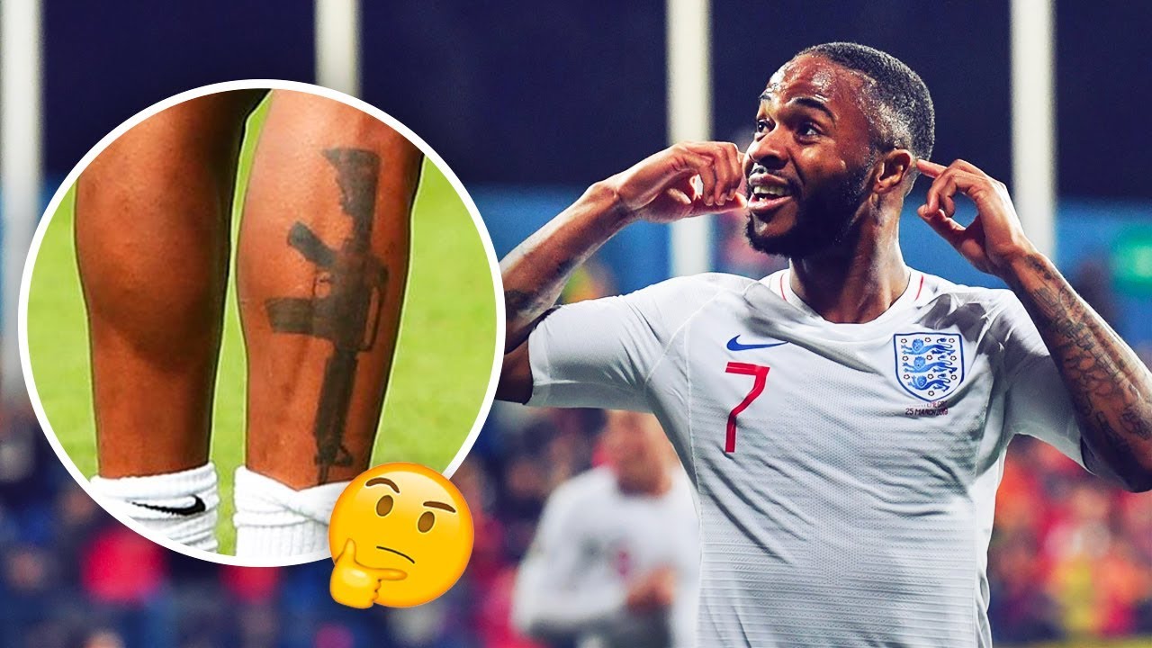 What is Raheem Sterling's gun tattoo, what have Mothers Against Guns said,  and what other inkings does he have? | The Sun
