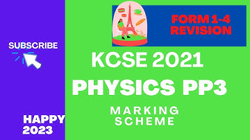 KCSE 2021  PHYSICS PAPER 3 - marking scheme