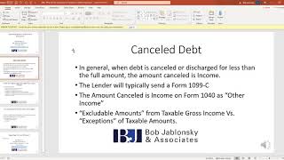 Form 982 - Excluding Debt Forgiveness from Income