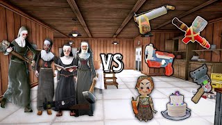 Evil Nun Vs Unlimited Weapons In Keplerians Games | Evil Nun 1-2 & The Broken Mask And Ice Scream 8
