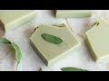 Making 5 different herbal soaps🌿 Rosemary, lavender, mint, laurel &amp; sage soap making compilation