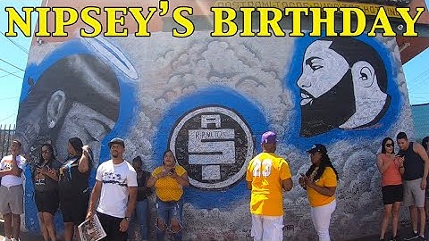Birthday bash at The Marathon Clothing for Nipsey Hussle, 2019.