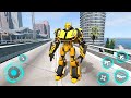 Robot justice war car jet transform game 2023  android gameplay