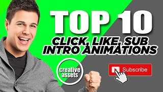Details Top 10 Subscribe, Like and Bell Button Intro Animation Green Screen No Copyright For Vloggers Guide