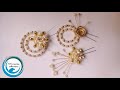 How to make Hair brooch at home/very easy bridel wedding hair accessories /easy tiaras/ gajara,veni