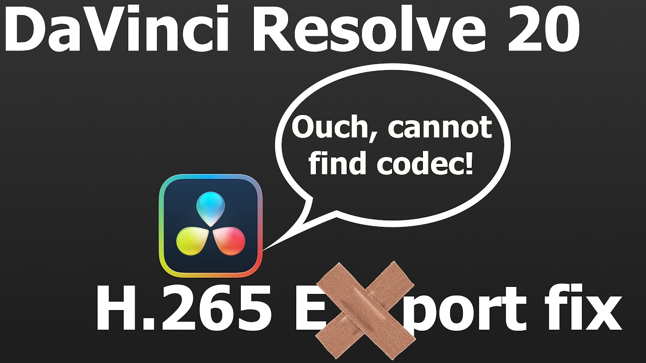 Davinci Resolve 20 h.265 missing codec export fix - YouTube