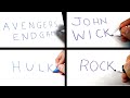 ARTIST turns WORDS INTO PICTURES - VOL 2! Drawing Marvel, DC and Celebs from their NAMES!!