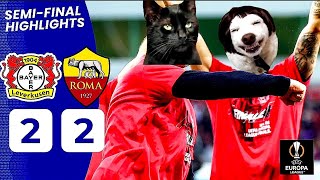 CAT MEMES: Bayer Leverkusen vs AS Roma (2-2) | All Goals & Highlights | Europa League 2023/24