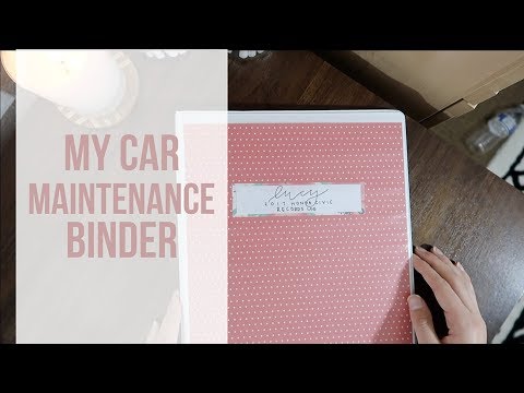 car maintenance binder vehicle records log youtube