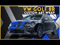 VW Golf 8R in een Custom ABT WRAP!