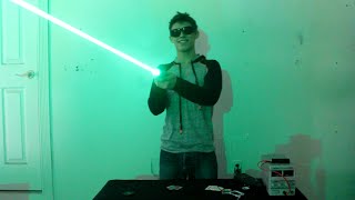 My Homemade Beast 1.25W Green Laser Sword!!!