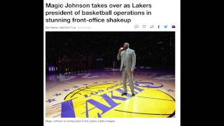 Magic Johnson, New Lakers President Of Basketball Operations
