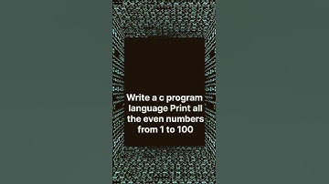 write a c program language print the even numbers #c #programminglanguage #coding #code #coolcoding