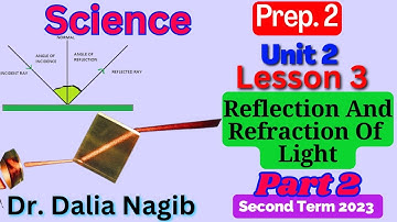 Science Prep 2 Unit 2 Lesson 3 Reflection& Refraction Of Light P# 2 ساينس تانيه اعدادى الترم الثانى🥇