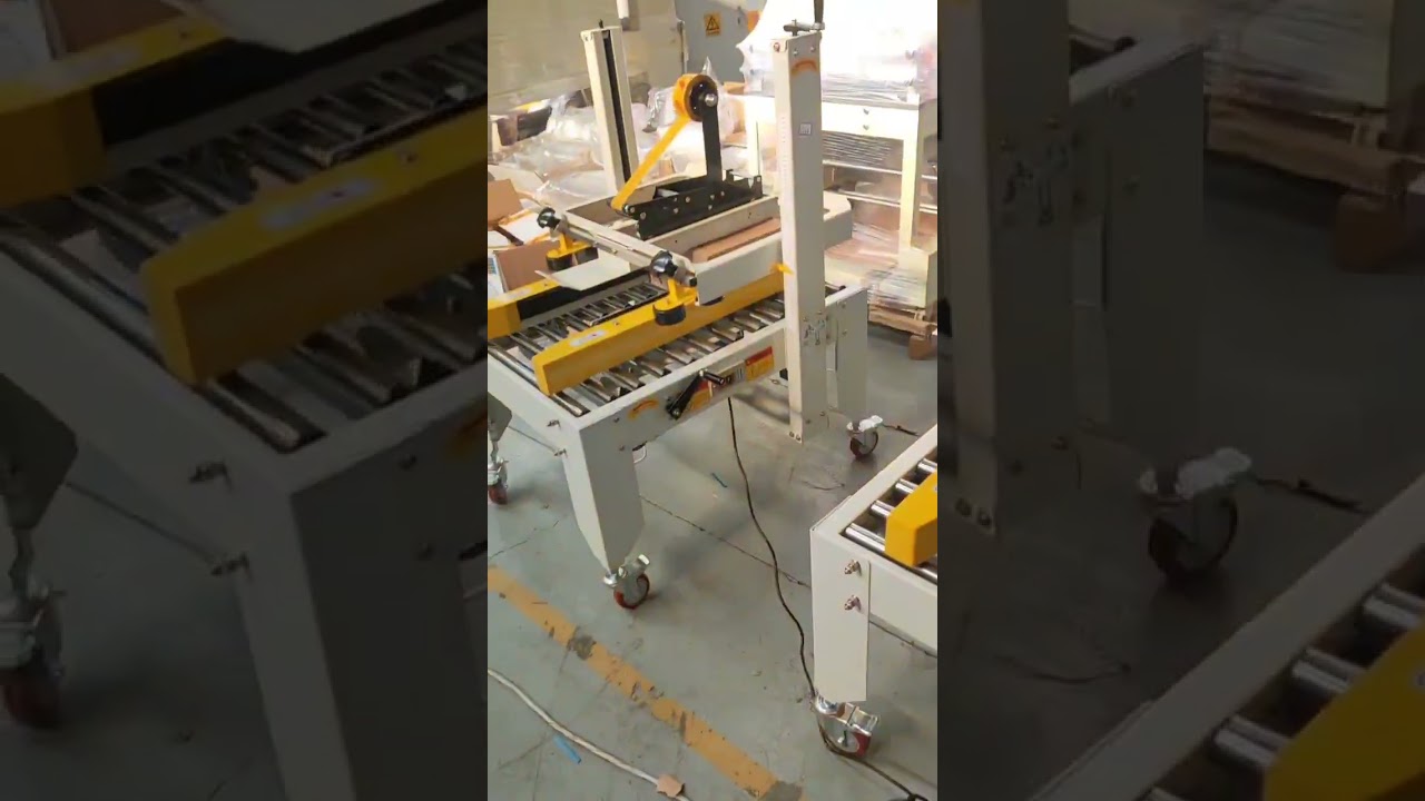 Semi automatic case sealer for different size boxes 