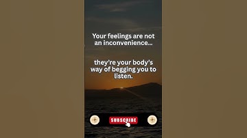 Your feelings are not an inconvenience...  #motivation #overcomeoverthinking #selfconfidence