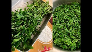 How to Clean & Cut  Ponnanganni Keerai for Cooking? (Alternanthera Sessilis)