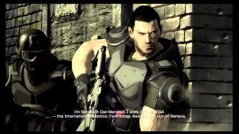 Binary Domain   Formal Intro Cutscene, Natural Disasters, Scrap Heads, Amada Corp, Bergen Xbox 360