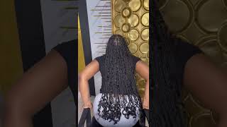 Human hair knotless braids.😘