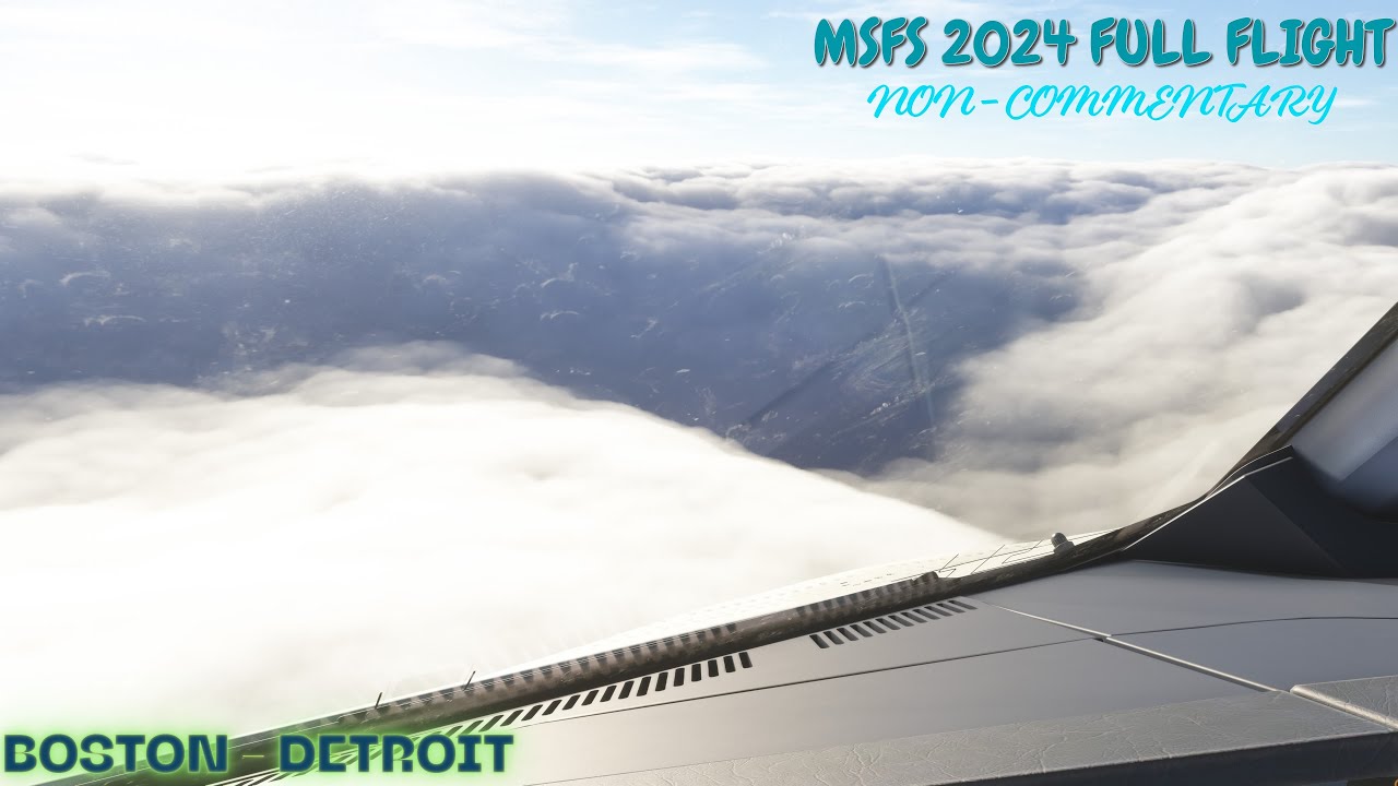 MSFS 2024 PS5 Full Flight | Boston to Detroit — No Commentary