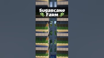 Minecraft Tutorial | MEGA Sugarcane Farm 🐼 ( Java + Bedrock ) #shorts #minecraft