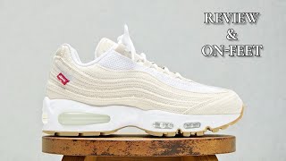 MY FIRST NIKE REVIEW! Nike x Levi's Air Max 95 “White/Ecru