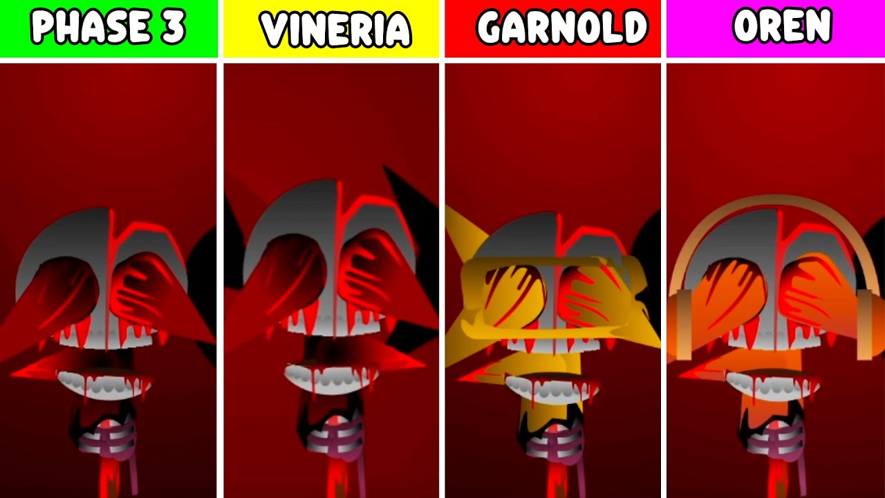 Phase 3 But Everyone Is OREN Vs GARNOLD Vs VINERIA (Best Mod) In Incredibox Sprunki