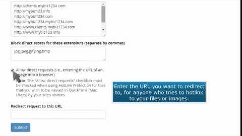 How to setup hotlink protection in cPanel