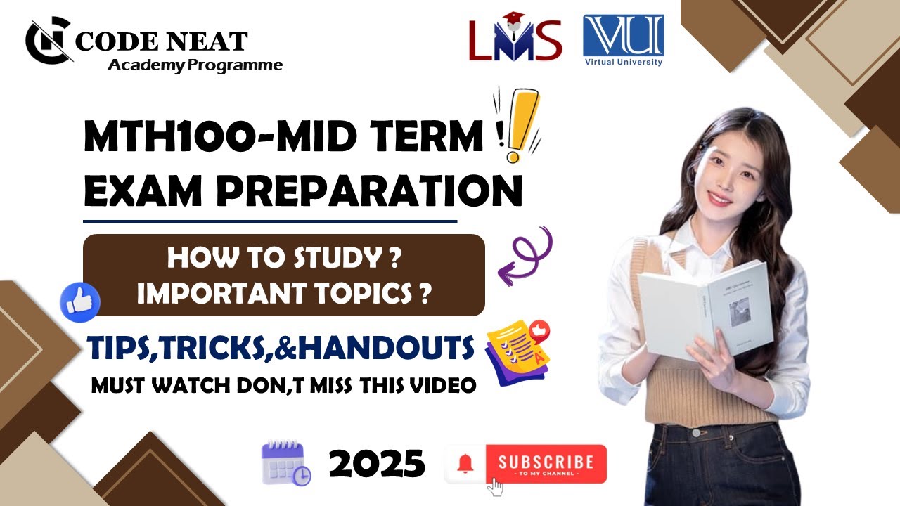 MTH100 Midterm Prep | Important Topics, MCQs, PDF Notes & Paper ...