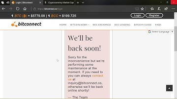 Bitconnect Down For Maintenance