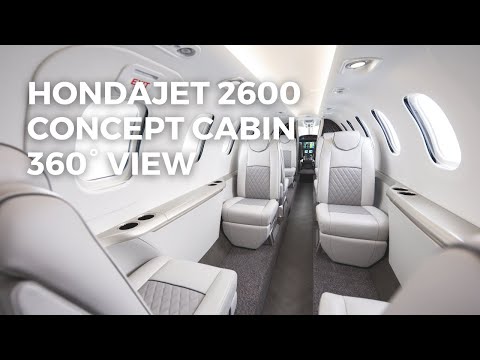 360° Video of the HondaJet 2600 Concept Cabin Interior View | The Innovation Is Not Over Yet
