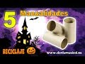 5 Manualidades para HALLOWEEN con tubos de cartón RECICLAJE