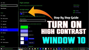 High Contrast Theme in Windows 10 | How to turn on high contrast l step by step guide l @techzilla1708