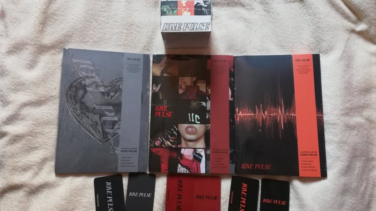#unboxing 🌼 Treasure [3rd mini album] Love Pulse 🌼 all Photobook ver + Teume ver 🌼 Music Korea pobs 
