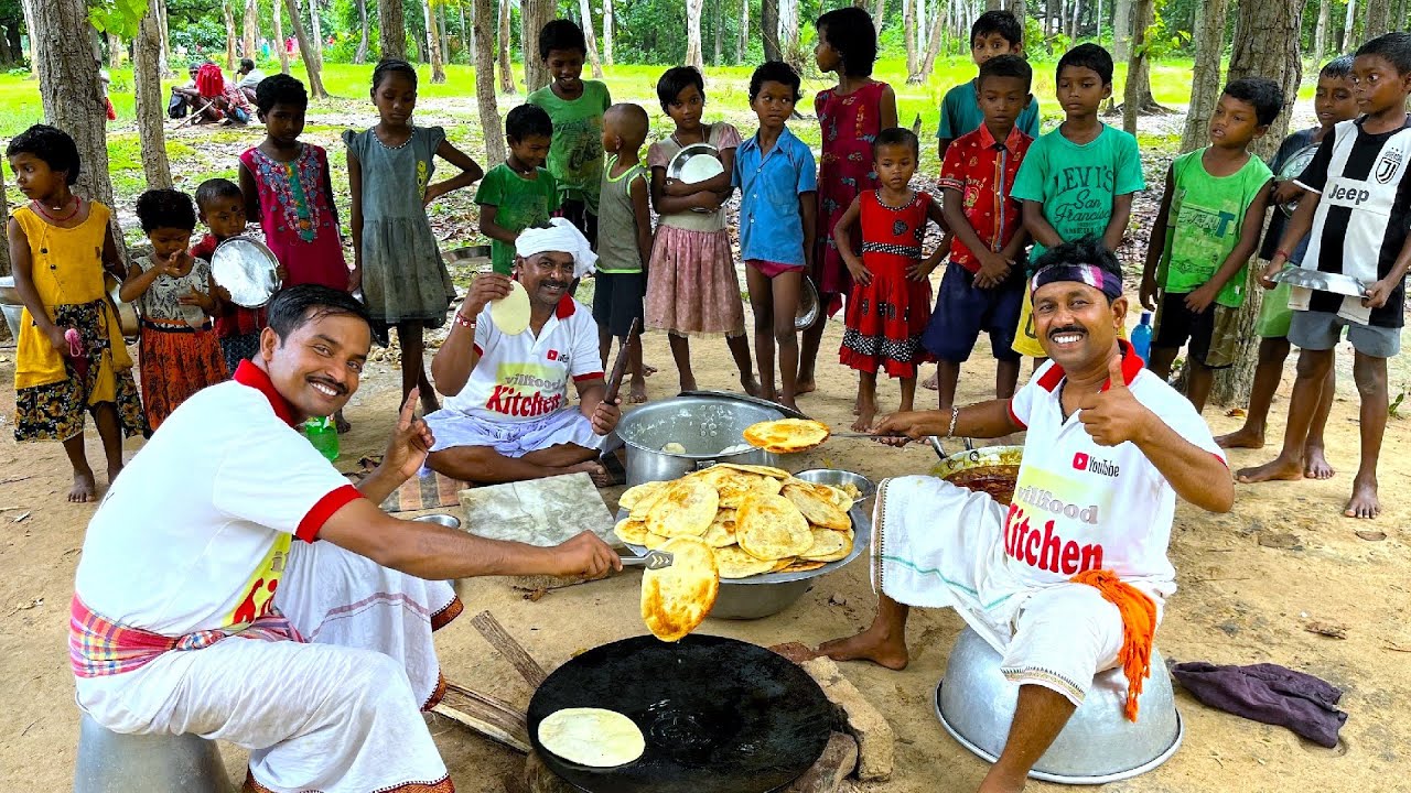 Channa Paratha and Chicken Kosha | Making paratha and chicken for village people | villfood Kitchen