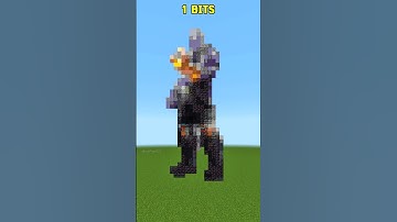 Thanos Pixel Art Devolution | Minecraft 64 Bits to 1/8 Bits 🔮💥