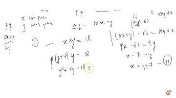 A two digit number is such that the product of its digits is 18. When    63 is subtracted from ...
