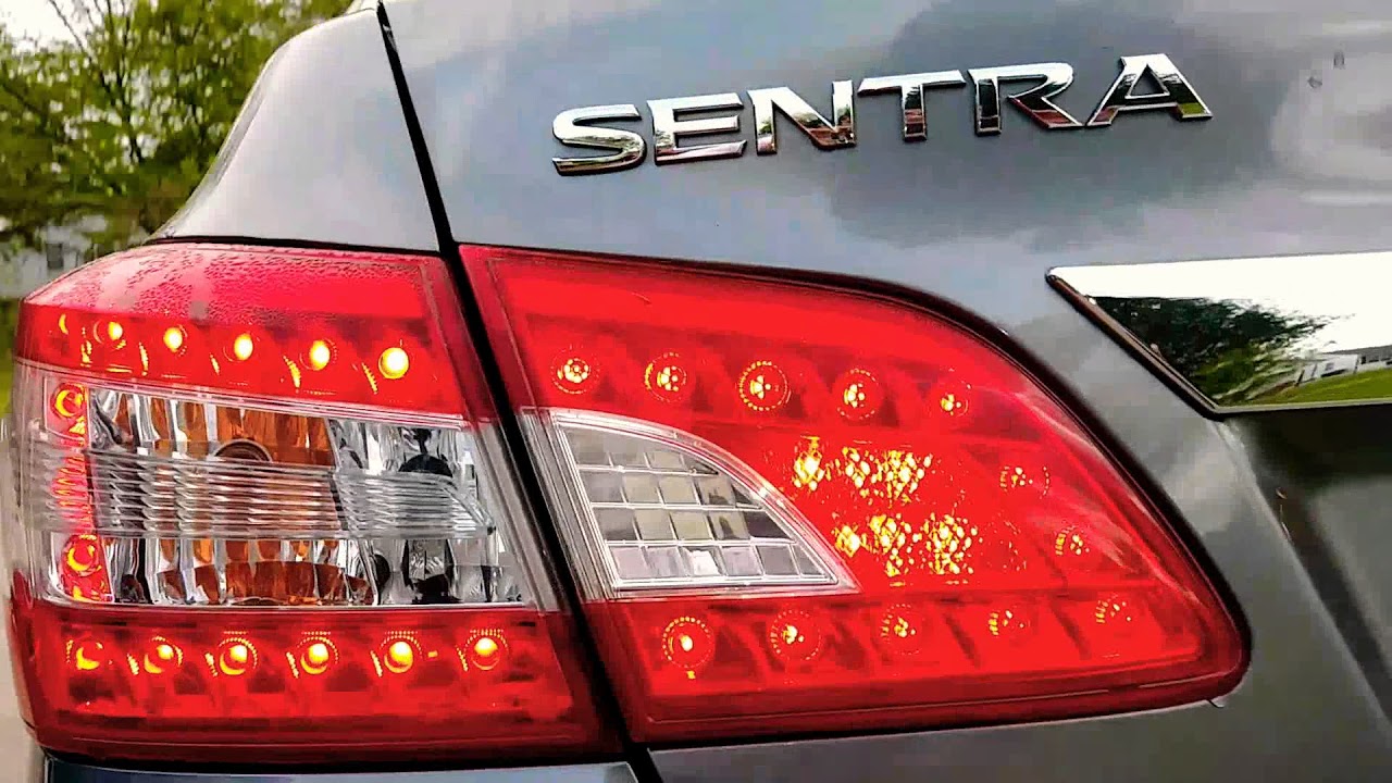 2015 Nissan Sentra rear Full LED tail lights ON YouTube